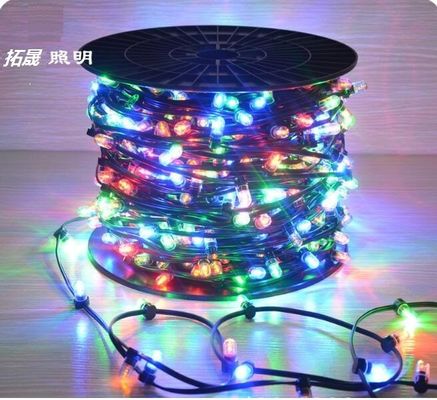 Led żarówka sznurek zewnętrzny 100m 12V RGB zmieniający kolor LED żarówka światła świąteczne taśmy klipów