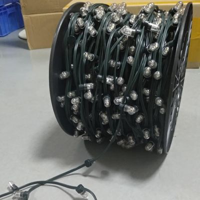 Sprzedaż hurtowa Święta Bożego Narodzenia wodoodporne IP65 czarny sznurek 100m 666 LED ultra cienkie światło sznurek