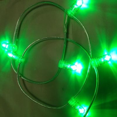 zielony PVC kryształowy drut DC 12V światło klipu 1000leds wróżka światło struna 100m/roll światła guzików