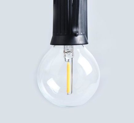 100ft G40 zewnętrzne światło LED String Globe żarówki Czarny przewód podłączalny
